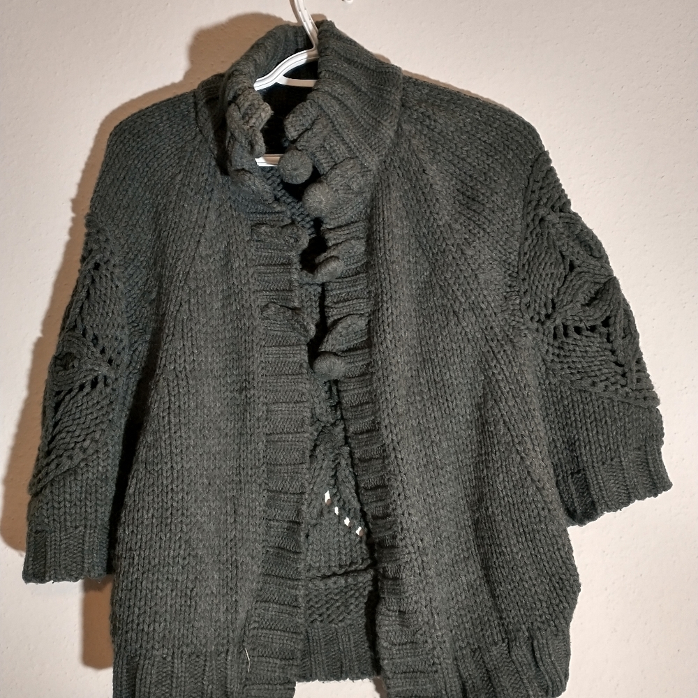 Charcoal sweater cardigan